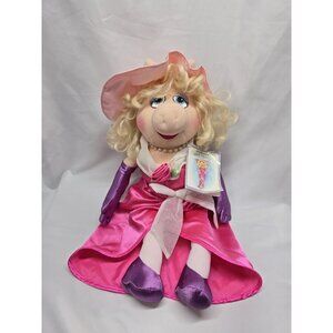 Miss Piggy Jim Henson's Eden Toys Plush Pink Dress Rose 20” Vintage With Tags